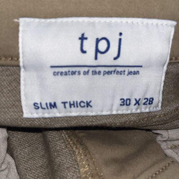 NWT TPJ The Perfect Jean Men’s Tan Chino 30x28 Slim Thick - Picture 5 of 5